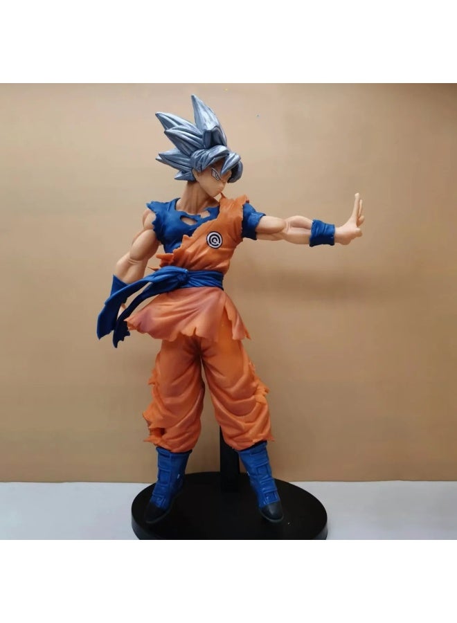 Dragon Ball Super Saiyan Silver-haired Goku in Ultra Instinct Sign, 24cm Figure, Perfect Birthday Gift and Stunning Desktop  PC Case Decoration - Image 4